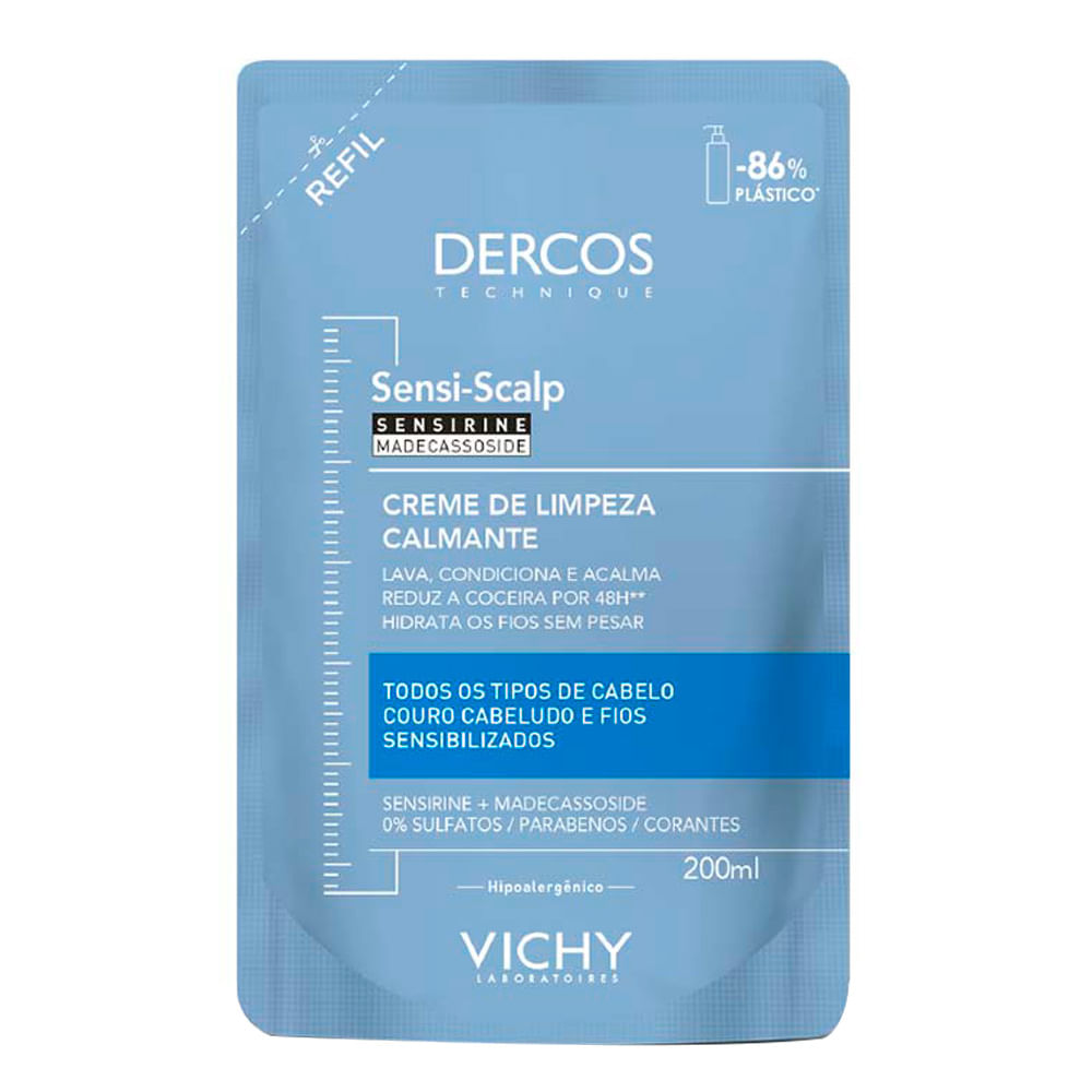 Creme de Limpeza Capilar Vichy Sensi-Scalp Dercos Refil 200ml