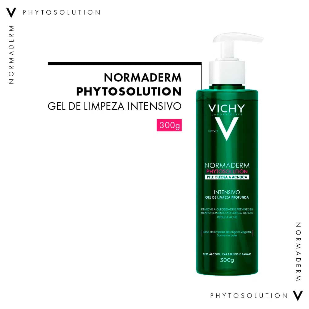 Vichy Normaderm Phytosoluion Kit com 2 Unidades – Gel de Limpeza Facial Intensivo 300g Kit