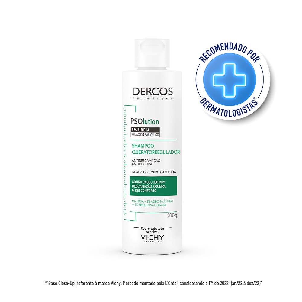 Vichy Dercos Psolution Shampoo Queratorregulador 200g